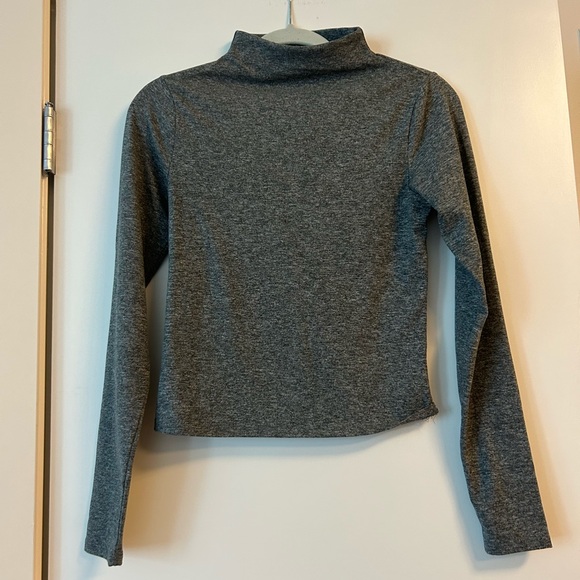 Express Tops - Express Gray Long Sleeve Turtleneck